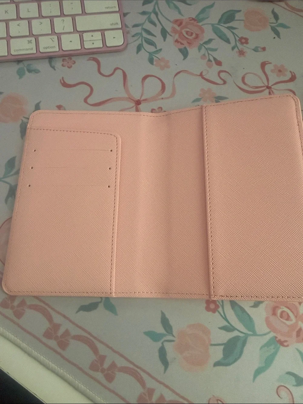 Pink Monogrammed Passport Cover Case Synthetic Leather TAYLOR NWOT